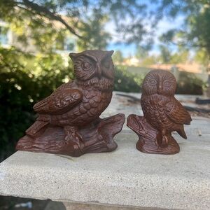Set of VINTAGE Red Mill Owl Figurines